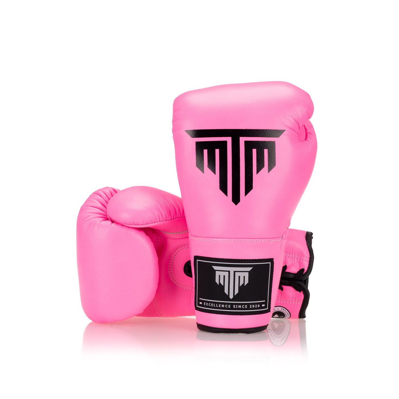 "PRO" SERIES LACE UP BOXING GLOVES - PINK