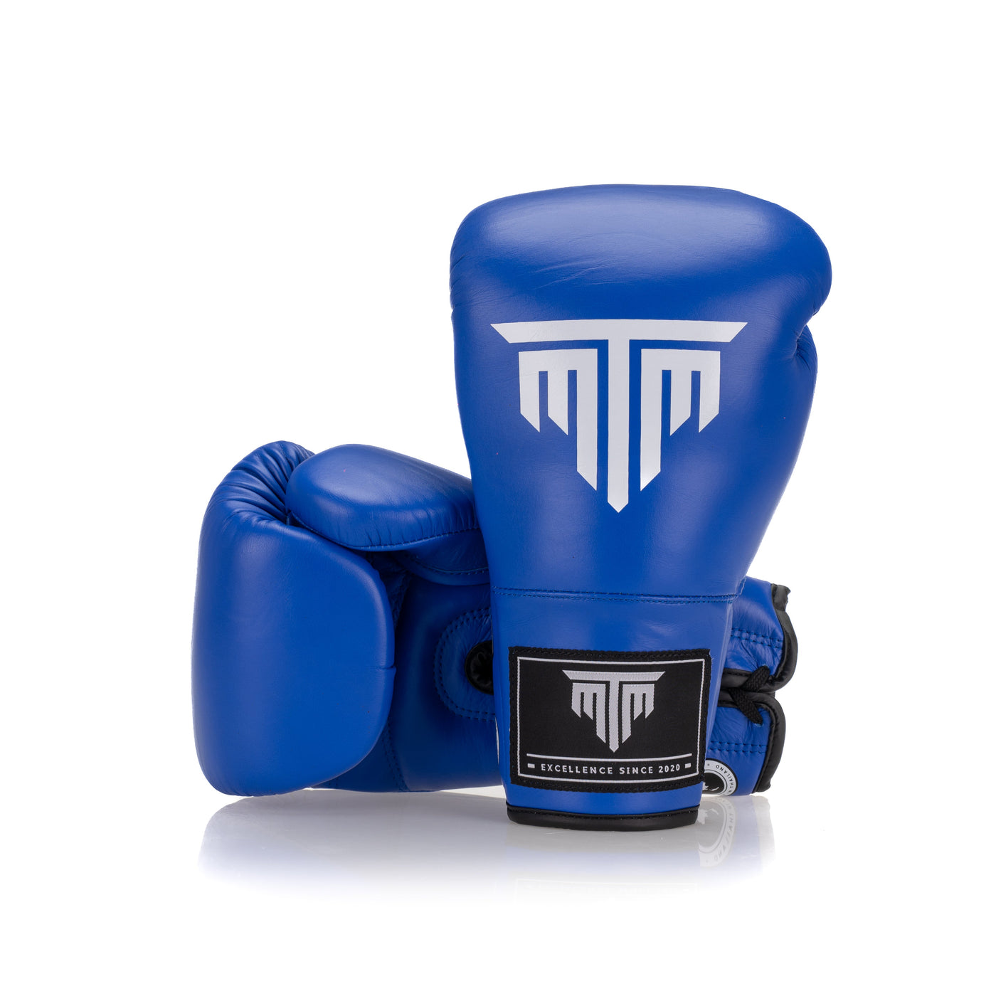 "PRO" SERIES LACE UP BOXING GLOVES - BLUE