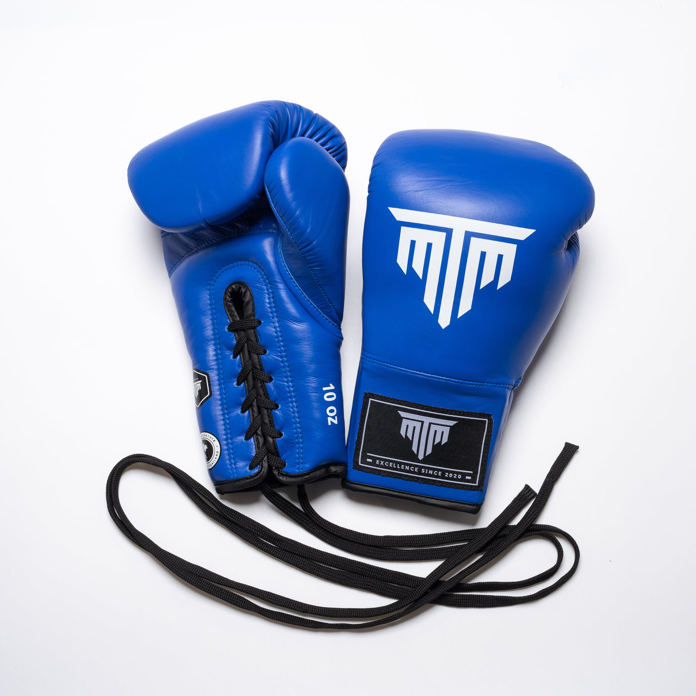 "PRO" SERIES LACE UP BOXING GLOVES - BLUE